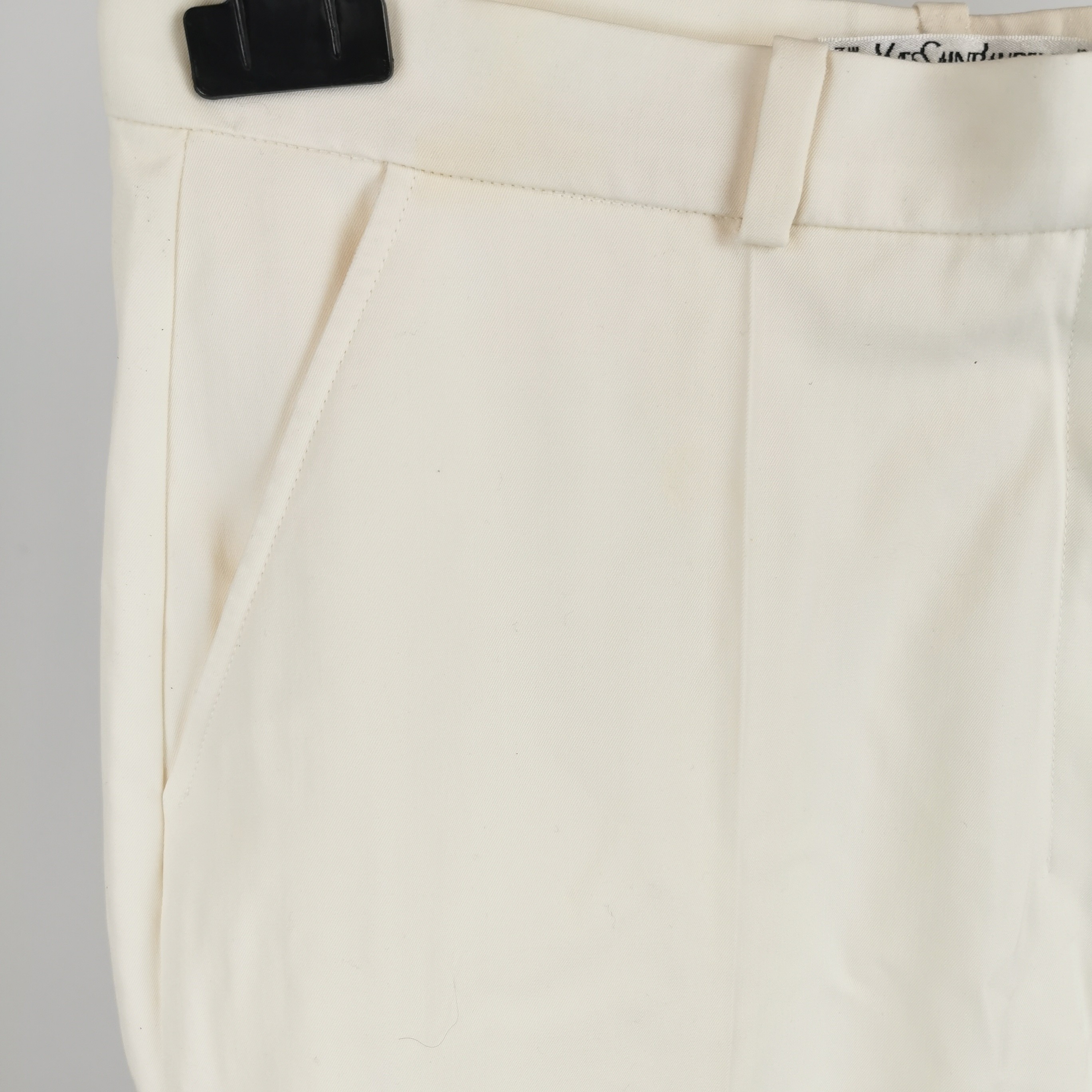 Pantalon Yves Saint Laurent T40 blanc crème - Bon état - Photo 3